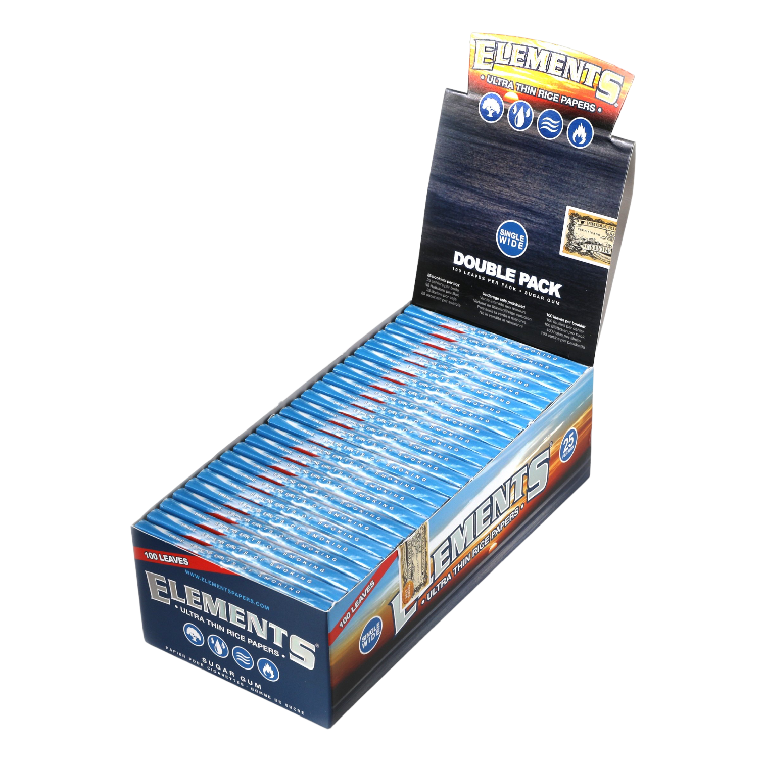 Elements - BOX Of Rice Single Wide Papers