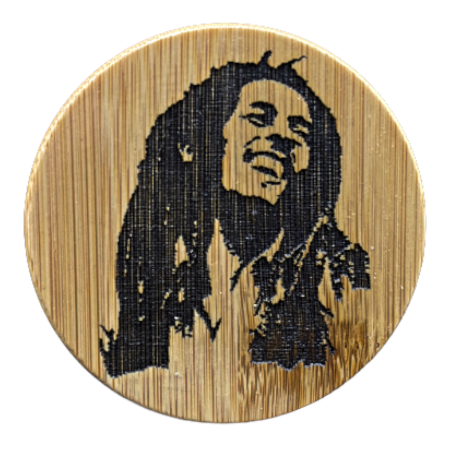 Tahoe Grinders - Large Two Piece Bamboo Grinder With Bob Marley